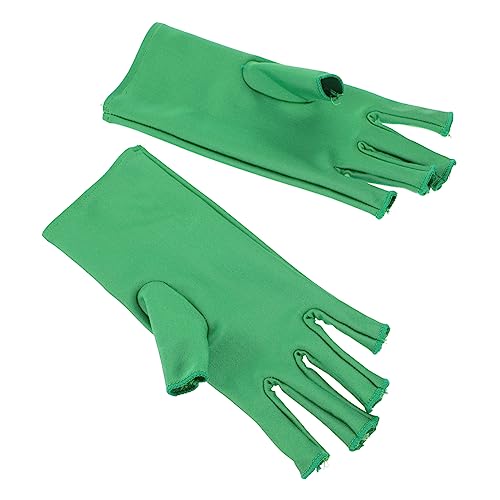NULYLU Fingerless Work Gloves Uv Protection Warm Manicure Gloves for Gel Nails