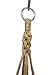 4 Legs Macrame Natural Jute and Cotton Rope Plant Hanger &Holder and Metal Ring, 52-inches Length (Without The White Pot) (Jute-Brown)