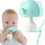 Giftty Baby Teething Toy Elephant Teething Rattle Infant Teether Soother Pacifier BPA-Free Soft...