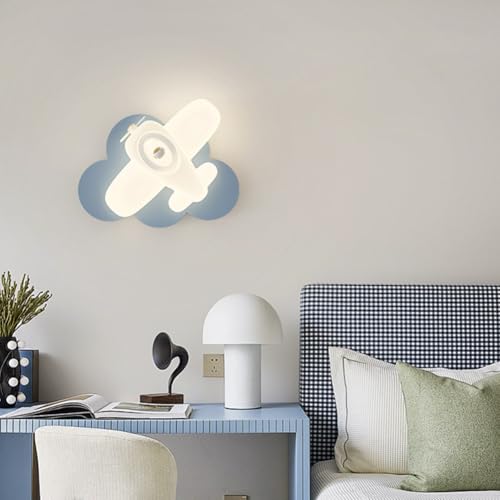 Aplique de avión infantil C con iluminación LED para dormitorio 5