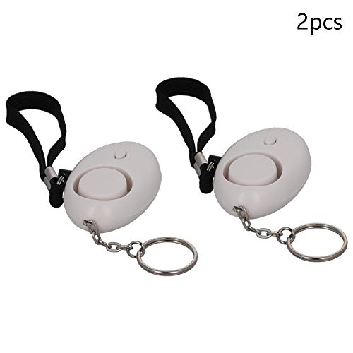 Image of Othmro Safe Sound Personal Alarm 2 Pack 120DB Personal Security Alarm Keychain with LED Lights, Emergency Safety Alarm for Women, Men, Children, Elderly White
