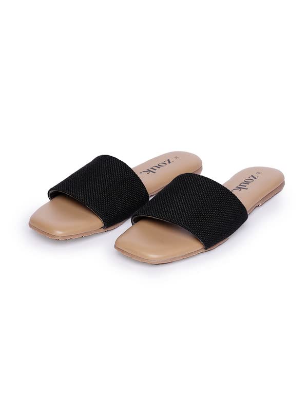 ZOUK Womens Jute Handcrafted Jet Black Casual Flats Black - 39 (B0C59CMCJ9) Amazon Price History, Amazon Price Tracker