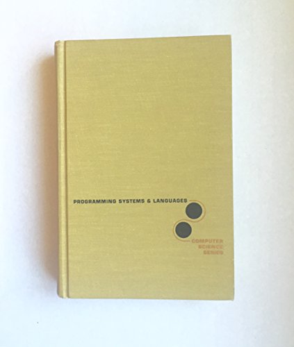 Programming Systems and Languages. B0000CNN4P Book Cover