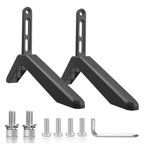 teasteam TV Stand Replacement TV Stand Legs Plastic TV Base Pedestal Feet with Screws Table Top TVStand Base Legs for Most 32-65”LCD LED Plasma Flat Screen TV Compatible with TCL Sony Xiaomi
