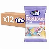 Fini The Mellows Guimauves Halal – Bonbons Marshmallow Moelleux – Sans Gluten & Sans Huile de Palme – Sachets 80g – Carton de 12
