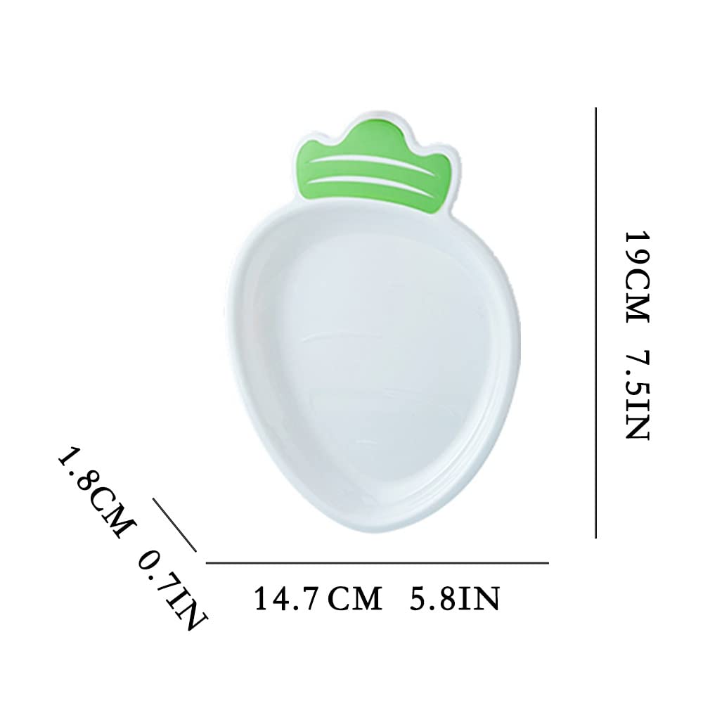 Ciotoline da Snack Otto snack vassoio bianco a forma di carota casa ristorante piatto snack tavolo da frutta snack snack snack caramellata for frutta secca piatto di immondizia piatto Piatti Snack Cer