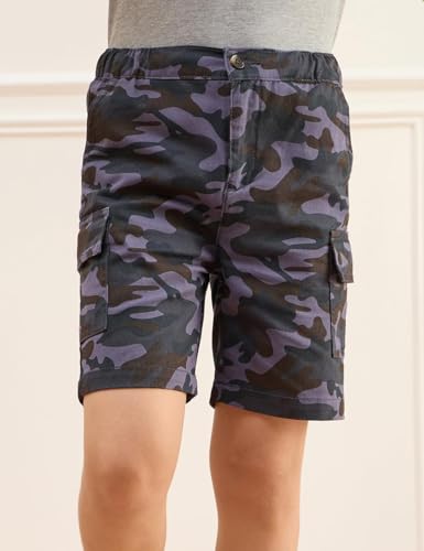 Image of Amazon Brand - Symbol Boy's Cotton Chino /Cargo Shorts | Elasticated Waistband | Age 6-14 Years