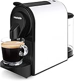 VASTELLE kapsel Kapselmaschine, Kaffeemaschine für 1 Tasse, Mini-Kaffeemaschine mit 700ml Transparentem Wassertank, Einfach vorzubereiten, Schwarz