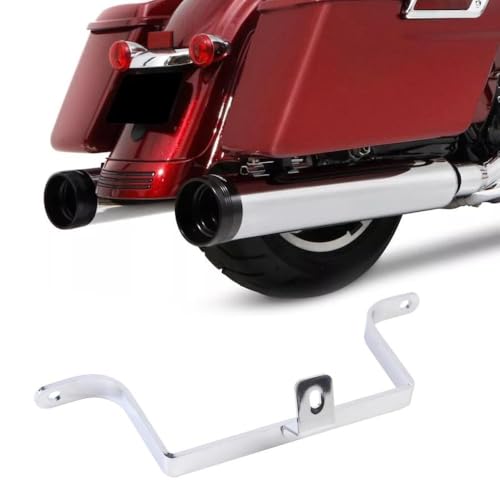 Soportes cromados para alforjas en rutas largas en moto
