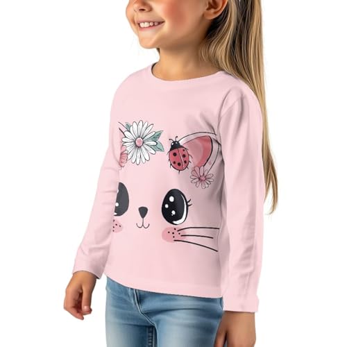 Cute Tops for Girls 3-16 Years Long Sleeve Shirts for Kids Casual Crew Neck Tees Comfy Soft Blouse for Outdoor4