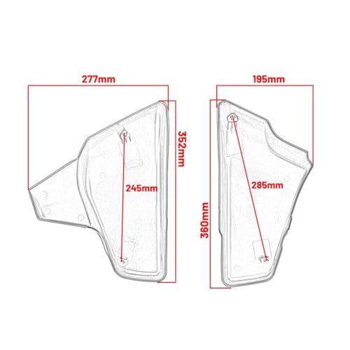 Caches latéraux de batterie pour Shadow VT600 finition premium