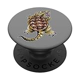 Alligator Snapping Turtle Neo-Traditional Tattoo Flash PopSockets Standard PopGrip