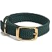 Mendota Pet Double Braid Dog Collar, Hunter Green, 9/16 x 14-Inch
