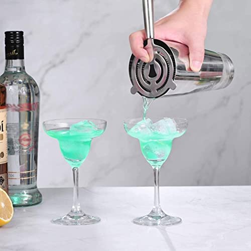 Kit de bartender con soporte, 15 piezas coctelera acero inoxidable miniatura 5