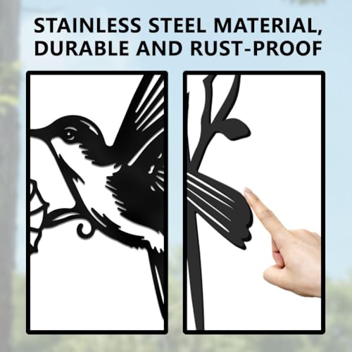WADORN Stainless Steels Hummingbird Outdoor Tree Silhouette - Image 3