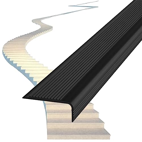 1 borde de escalera de 7,6 cm de ancho, for baldosas de cerámica y peldaños de madera, moldura antideslizante autoadhesiva en forma de L.(Color a,W7cm L60cm)