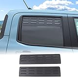 Aunginsy Car Aluminum Rear Side Window Louvers Air Vent Cover Compatible with Ford Maverick 2022 2023 Rear Side Window Louvers Sun Shade Cover Wind Vent Air Deflector Decoration Exterior Accessories