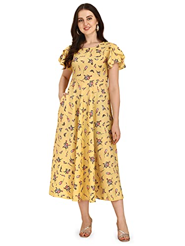 Image of QIQI Women's Crepe A-Line Maxi Casual Dress