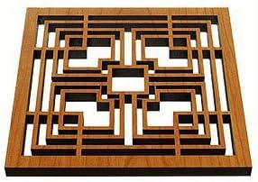 Frank Lloyd Wright Storer - Salvamanteles de madera dura y decoración de pared