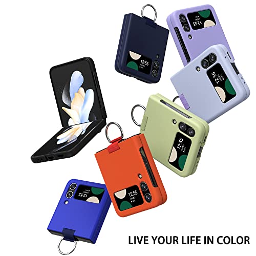 Coque Galaxy Z Flip 4 avec anneau protection PC rigide vert clair - 2