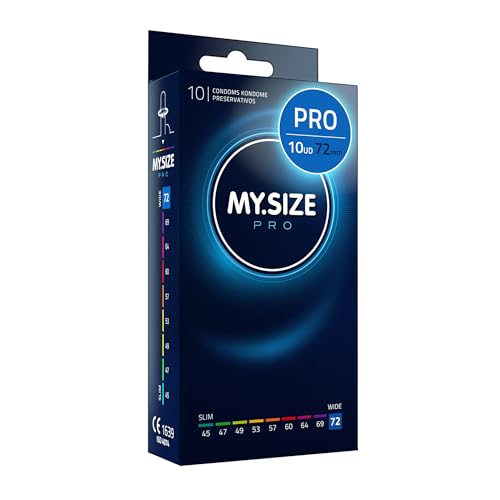 Condones MY.SIZE PRO, talla 8, 72 mm, 10 piezas - ajuste perfecto y talla adecuada para todos
