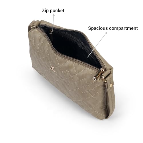 Image of Mochi Women Casual PU Soft Body Zipper closure Quilted Sling Bag