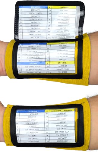 Image of Sports Unlimited Adult Triple Wrist Coach, Football Wristbands for Plays, Baseball Wristbands, QB Arm Bands