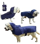 Tineer Wasserdichter Hunde-Regenmantel, tragbare, reflektierende Regenjacke für Haustiere mit Kap...