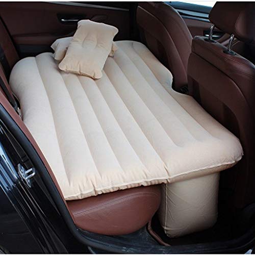 Matelas Gonflable Voiture Multifonctionnel plié et gonflé avec oreillers