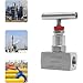 Yidubid 316 Stainless Steel Straight Needle Valve, 5 Sizes NPT Female Thread 6000PSI Industrial Hydraulic Flow Control Valve with 2 Port for Piping Needs, Water, Oil Silver, 1/2in