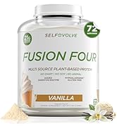 selfevolve Fusion Four Vegan Protein Powder - 21g Plant-Based Protein Powder - Gluten Free, Soy-F...