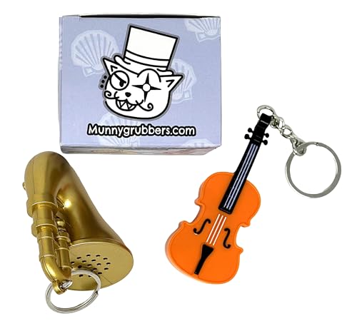 MunnyGrubbers - Original World's Smallest Violin & World's Saddest Trombone Toy Keychain with Playable Sad Sound - Sad Trombone - Mini Tiny Violin Keychain with Sound - Funny Meme - (WSV-V1-1P-WT) - Thumbnail 7