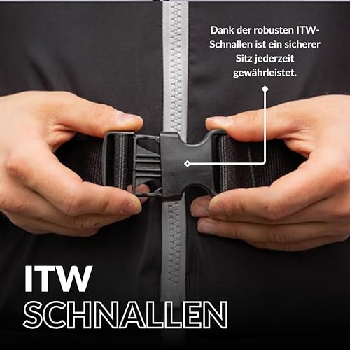 NOARD Schwimmhilfe – Black Edition – 50-70 kg – Schwimmweste für Erwachsene geeignet – 50N Auftrieb – inkl. Solas Reflektoren