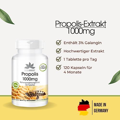Propolis-Kapseln Herba Direkt 1000mg, 120 Tabletten