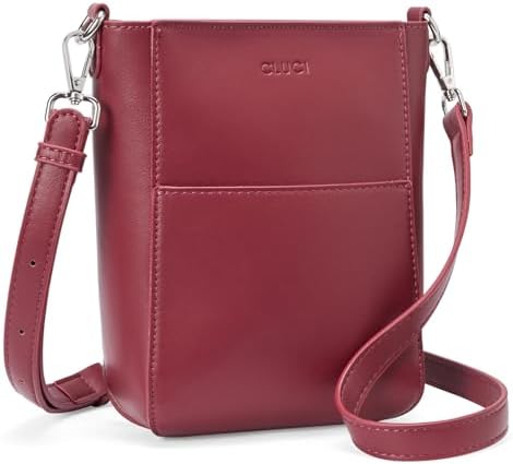 CLUCI Small Crossbody Bags for Women PU Leather Cell Phone Purse Wallet with Adjustable Guitar Strap
