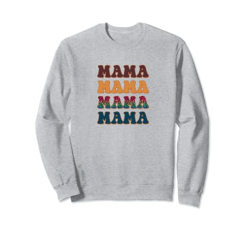 Mamá Retro Vintage Leopardo Sudadera