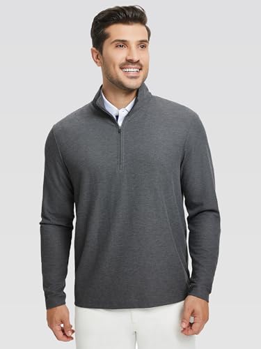 M MAELREG Quarter Zip Pullover Men Mock Neck Long Sleeve Performance Golf Athletic Pullover Half Zip Mens Sweatshirt2