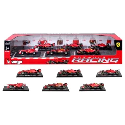 Bburago Ferrari Racing Formula 1 F1 1:43 Scale Die-Cast 6 Cars Set Exclusive (2023) Cover