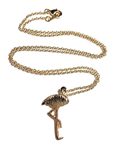 Preisvergleich Produktbild FizzyButton Geschenke Gold-Flamingo Halskette in Geschenkbox