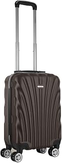 MALA DE BORDO ABS PARA VIAGEM VIAGGIO VIA-1922 CADEADO INTEGRADO RODAS DUPLAS GIRO 360 MARROM