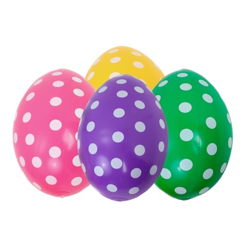 SHOWERORO 4pcs Giant Inflatable Easter Balloons PVC Decorations for Indoor and Outdoor Celebrations Colorful Easter Design for Festive Party and Decor