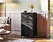 AODK Dresser for Bedroom with 4 Storage Drawers, Small Dressers Chest of Drawers Fabric Dresser with Sturdy Steel Frame, Black