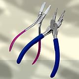 Premium German 2 EA Jewelry Pliers Including 6 in 1 Bail Making Pliers Jewelry Bail Pliers,Nylon Nos
