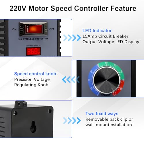 Regulador de velocidad para amoladora angular y sierra en proyectos de carpintería 220V 4