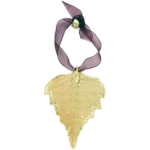 Ornament, Birch Leaf - Real Leaves Dipped in Gold, 2 Inches in Length Cover
