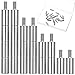 20Pcs Album Scrapbook Extension Posts Accessories Stainless Steel Extension Post Replacement Extensions Screws for Binding Extending Scrapbook Photo Album Refill Pages (12 mm/ 0.47 Inch)