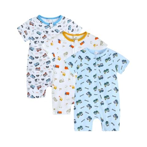 Petalum Baby Mädchen Pyjama Sommer aus Baumwolle Kurzarm Cover