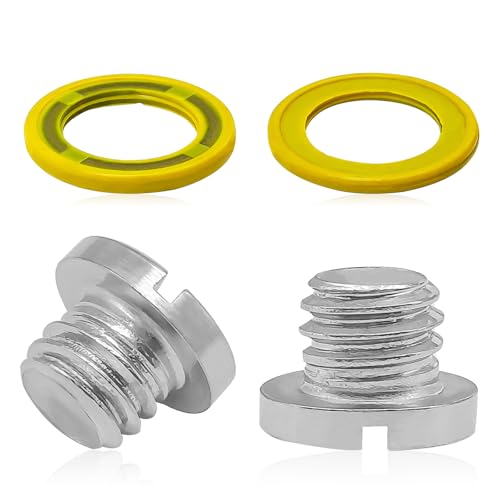 Image of 2 PCS Marine Magnetic Gearcase Drain Plug Compatible with Mercury Mercruiser Bravo Alpha1Gen2 Non-Magnetic Gearcase Screw & Gasket Replace 10-79953Q04 10-79953Q2 10-79953A2 18-2244