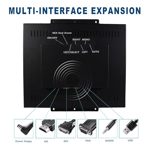 Image of VSDISPLAY 19'' 1280x1024 LCD Touchscreen Monitor 4:3 with H /D VGA DVI Input | for DIY Gaming /PC /Industrial Extra Display, 1000 Nits Brightness