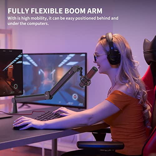 Ixtech Mic Arm Boom Arm 360° Rotatable Microphone Boom Arm Mic Boom Arm With Desk Mount, Fully Adjustable, For Podcast, Video, Gaming, Radio, Studio Recording, Sturdy And Universal Valiant Pro #TOP3